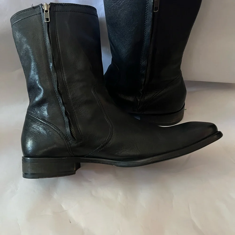 Cole Haan Black Leather Men's Boots Size 11.5 - Picture 2 of 13